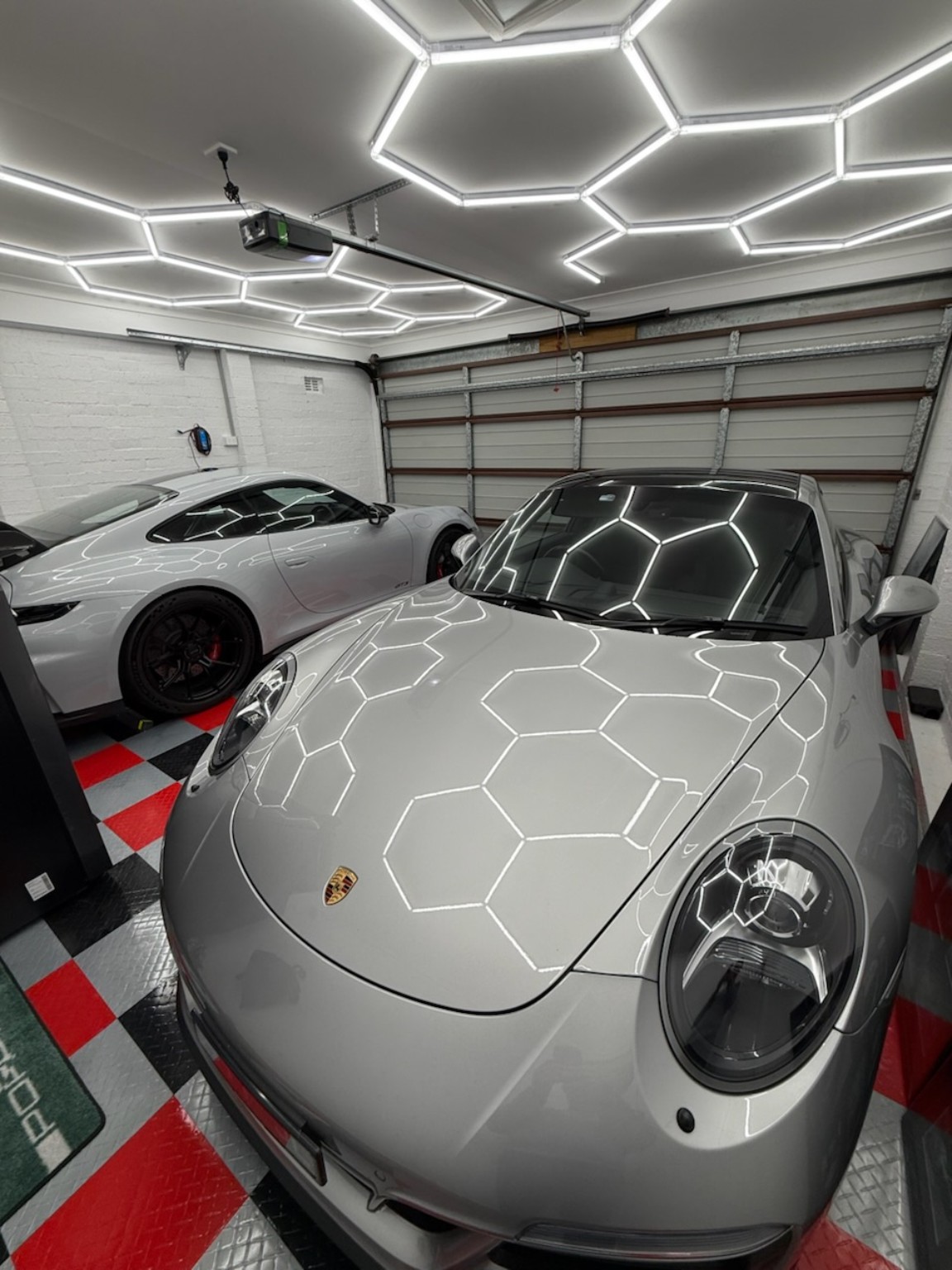 Custom hex garage lighting project